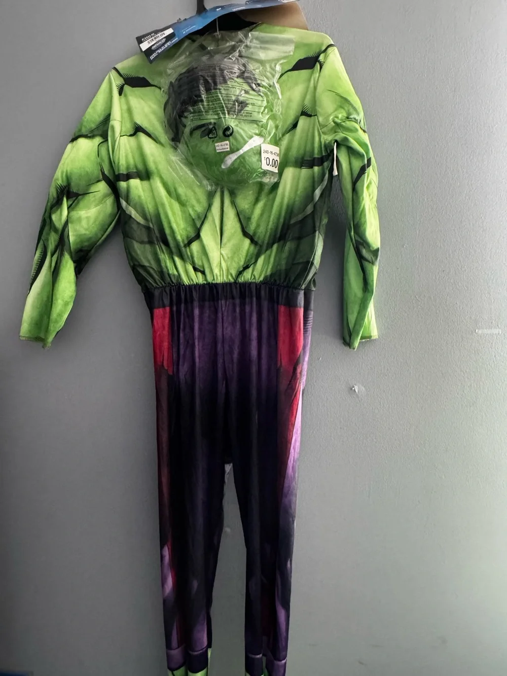 Marvel Hulk Muscle Chest Kids Costume - large size 12-14